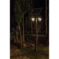 Lampa latarnia solarna ogrodowa 30W 14Ah 2,9m Retro